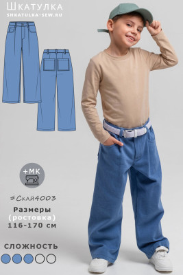 Выкройка брюк Скай4003